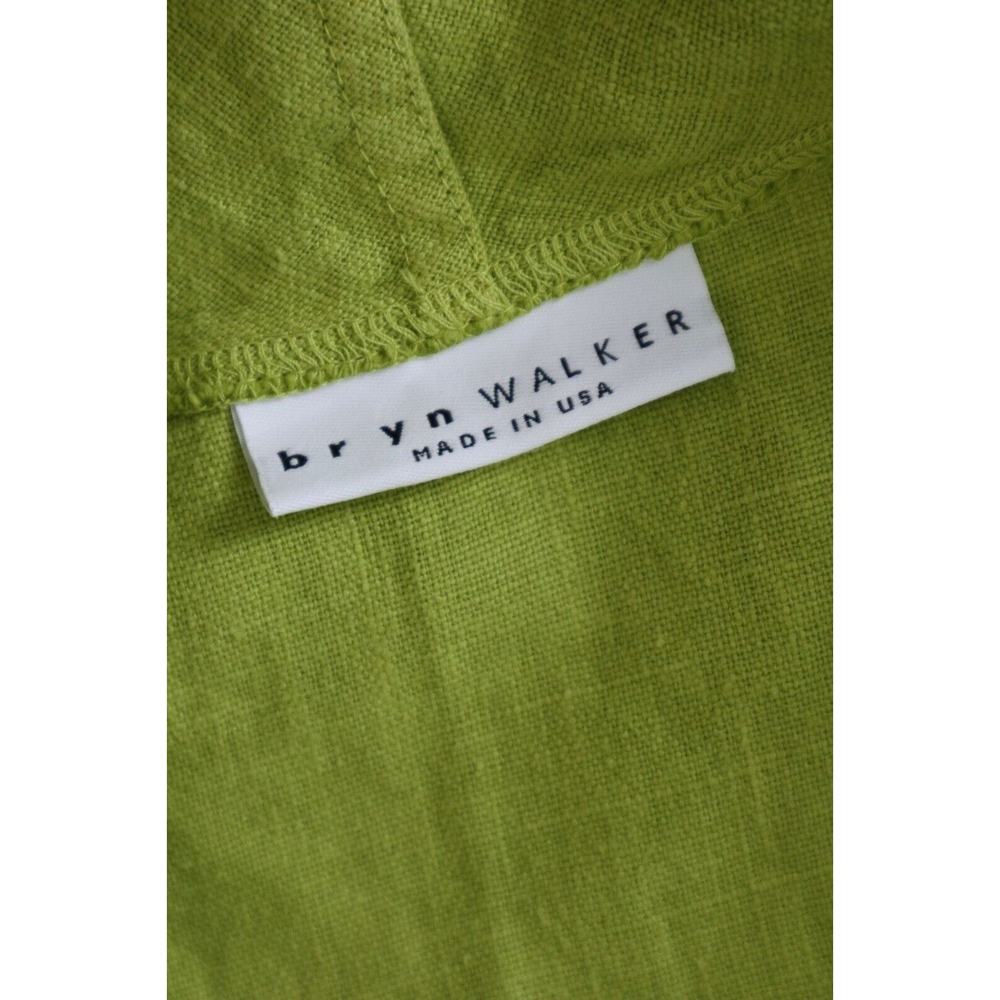 Bryn Walker Size XS Heavy Linen Jacket Drape Front Gooseberry Lime Green - Picture 12 of 14